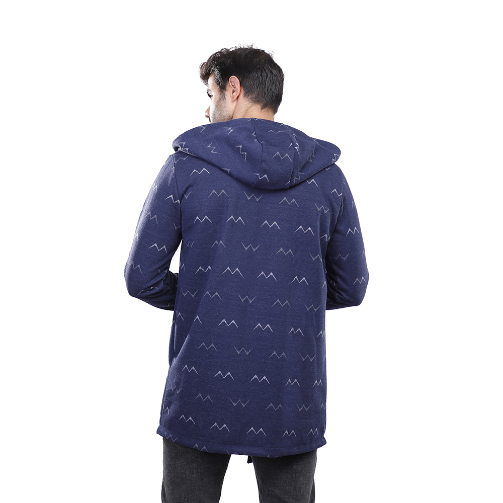 هودي رجالي كم طويل مفتوح - كحلي - 1600304