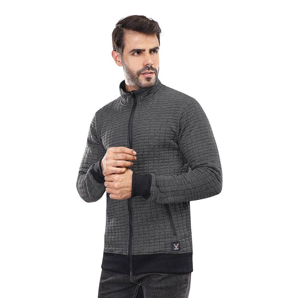 سويت شيرت رجالي بسوستة - أسود - 1600239