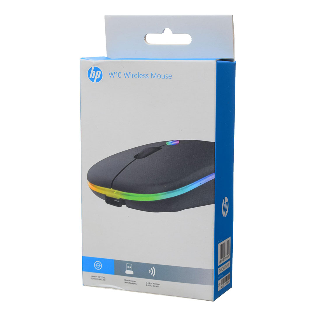 ماووس واير ليس أتش بي - أسود W10