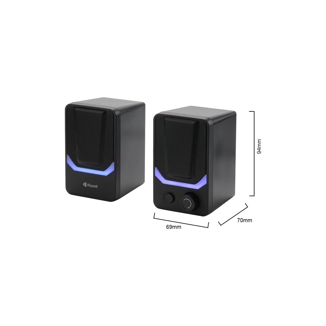 بلوتوث سبيكر ملتي ميديا X31 RGB من كيسونلي - أسود