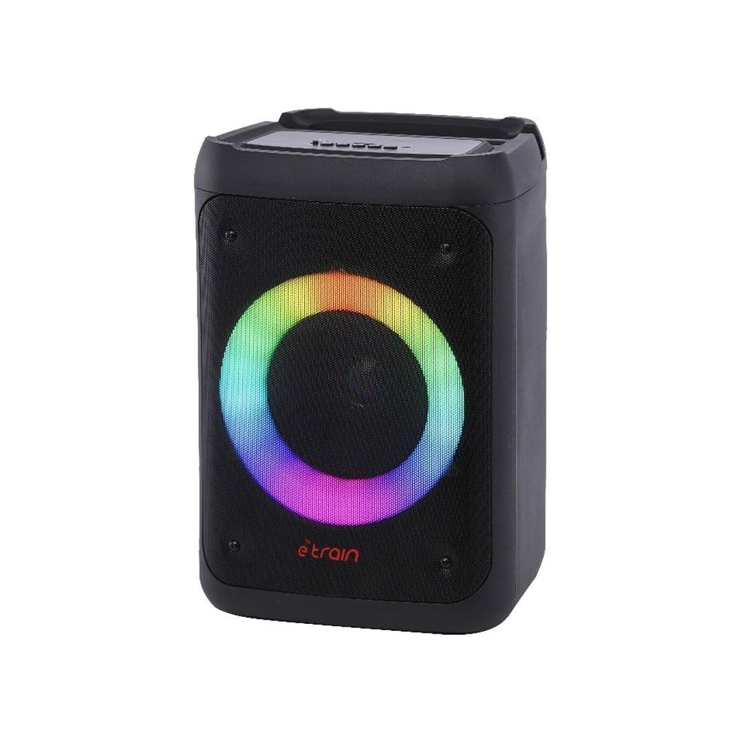 بلوتوث سبيكر بإضاءة ليد من إي ترين - 10 واط - أسود