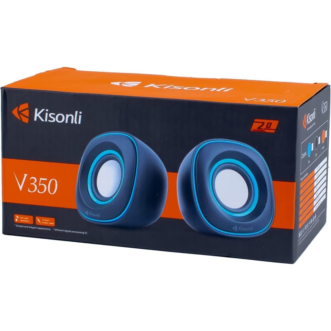 سماعات كمبيوتر ميني V350 من كيسونلي - قطعتين