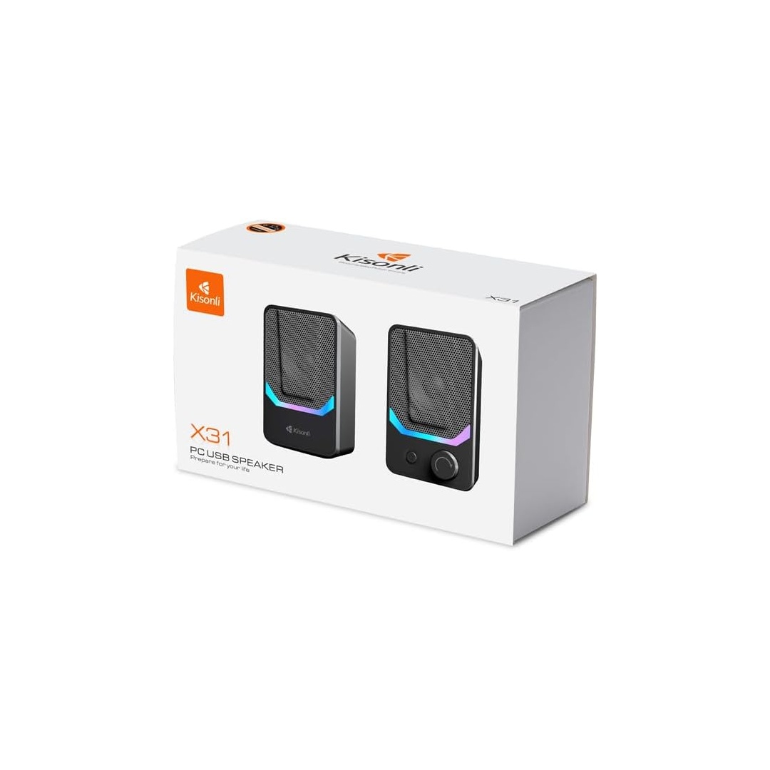بلوتوث سبيكر ملتي ميديا X31 RGB من كيسونلي - أسود