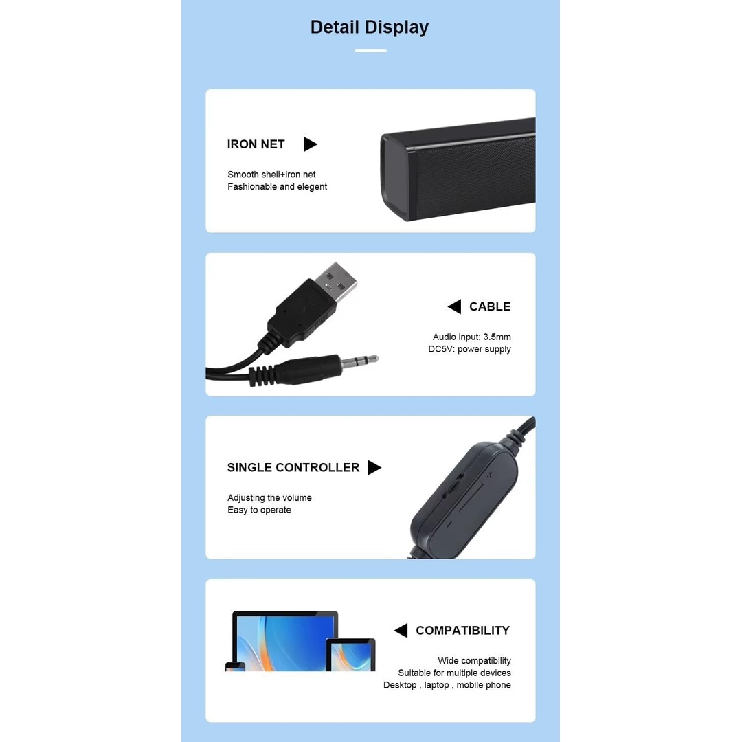 سماعة سوند بار محيطية 3.1 قناة i650 - بلوتوث وUSB - اسود