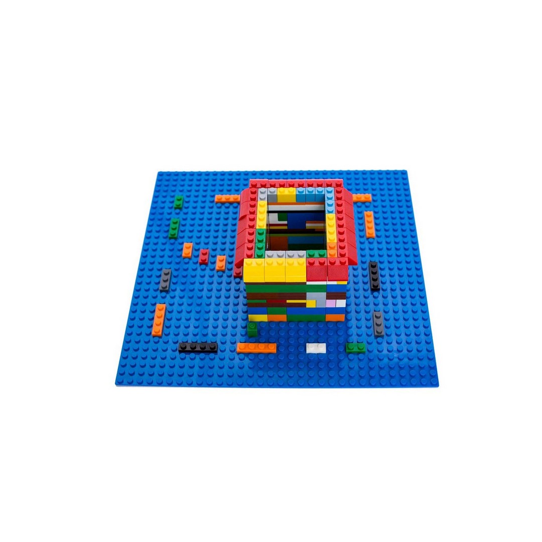 لوحات قاعدة كتلة البناء - 60*60 سم - أزرق