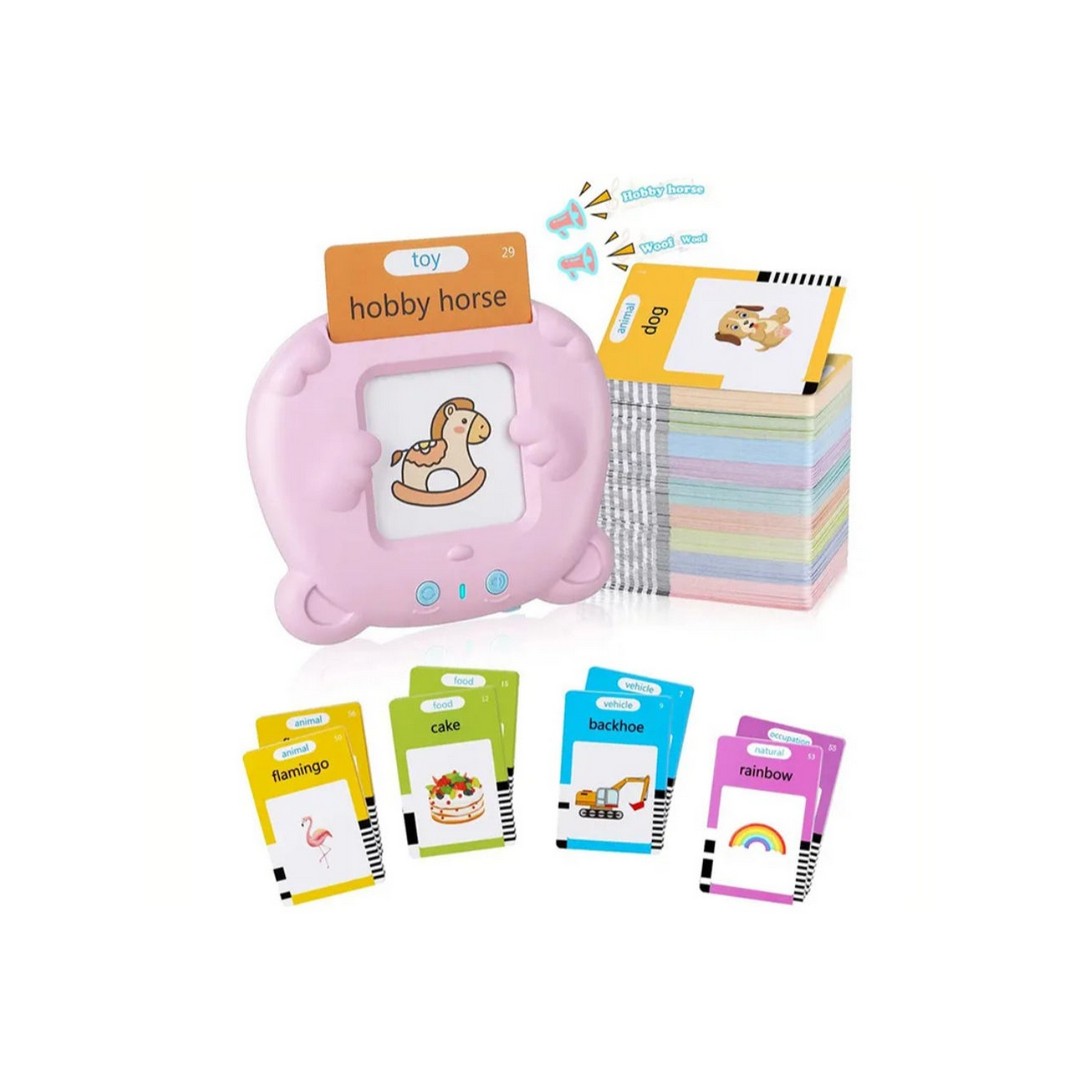 بطاقات فلاش الناطقة باللغة العربي والانجليزية للأطفال - بينك