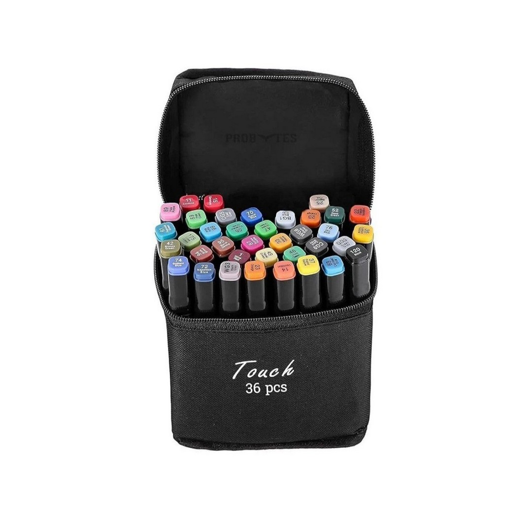 طقم أقلام ماركر مزدوجة الرأس - 36 لون