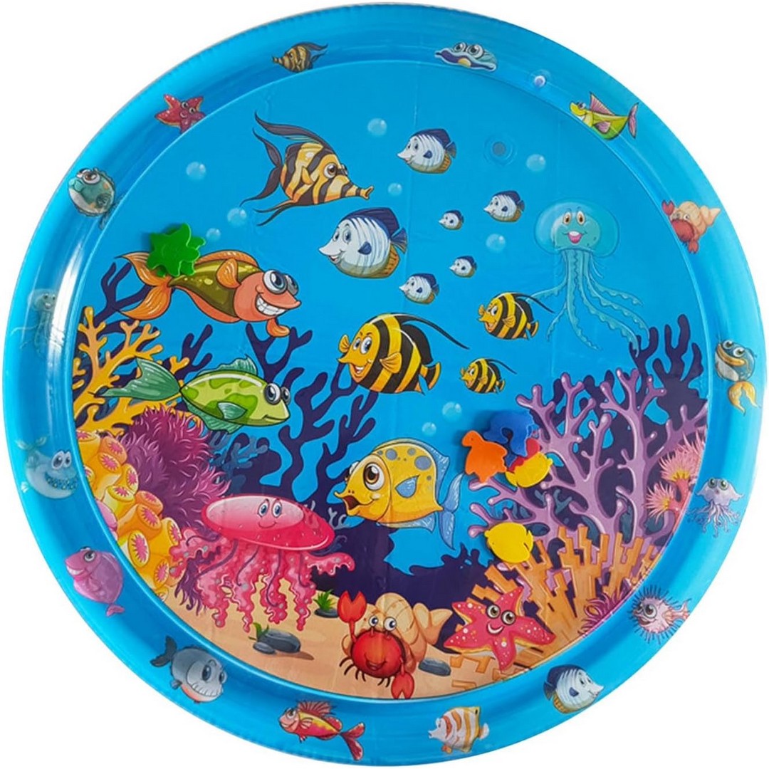 سجادة لعب مائية للأطفال - أزرق