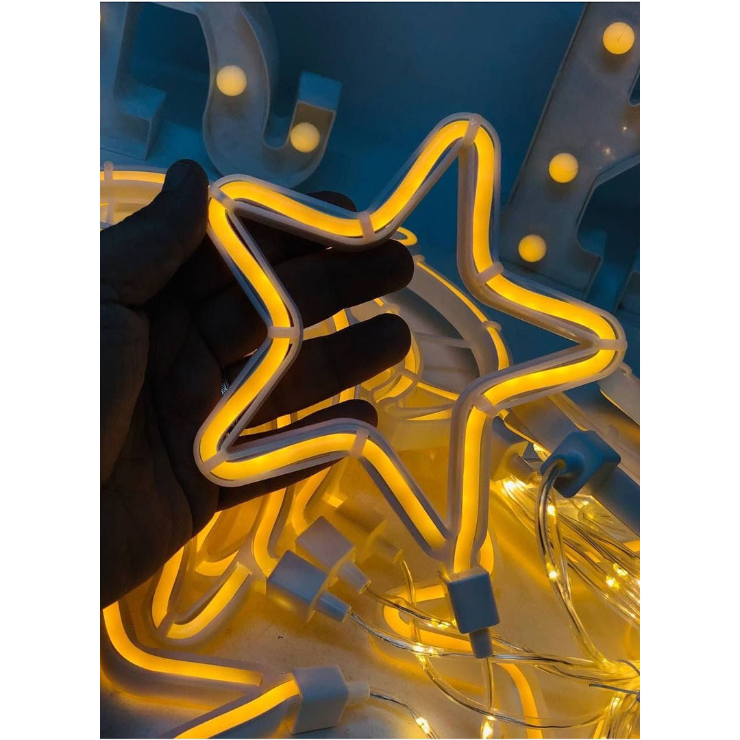 ستارة رمضانية شكل هلال ونجمة - 3 متر