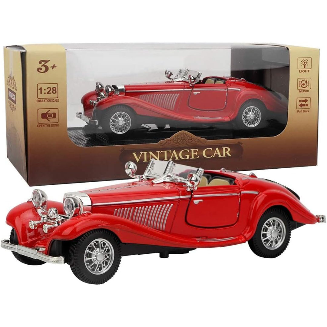 عربية قديمة كلاسيك معدن - أحمر