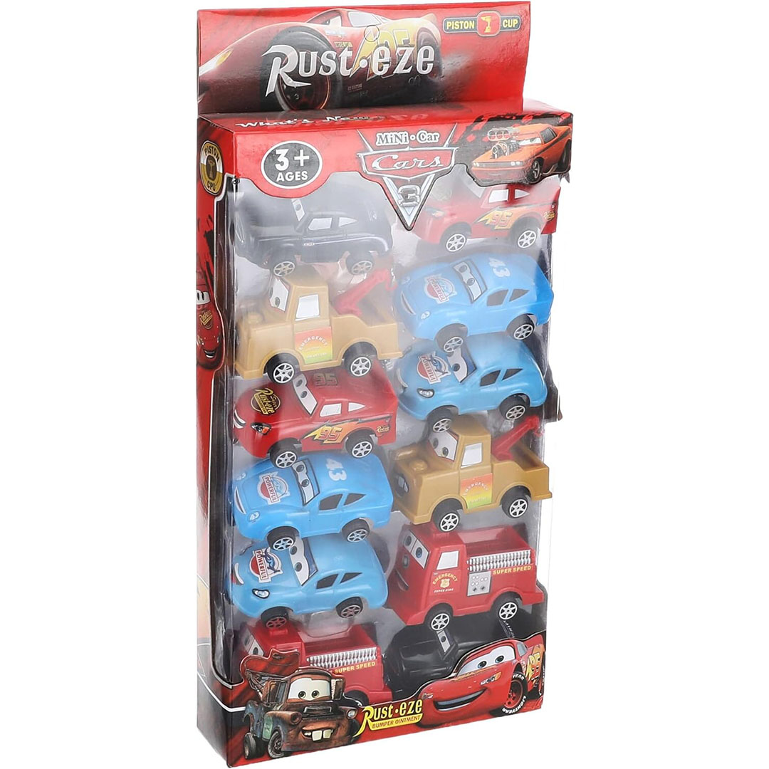 عربيات سباق بلاستيك صغيرة - 12 عربية