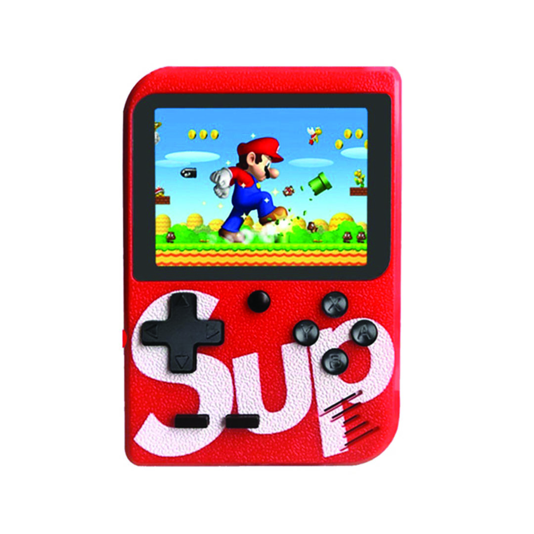 جهاز ألعاب ريترو محمول - 400 لعبة - أحمر