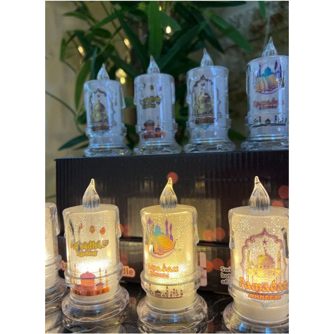 شمعة مضيئه LED - أبيض - 2 قطعه