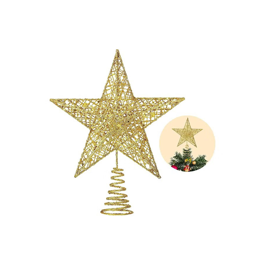 نجمة شجر الكريسماس - ذهبي - 15 سم