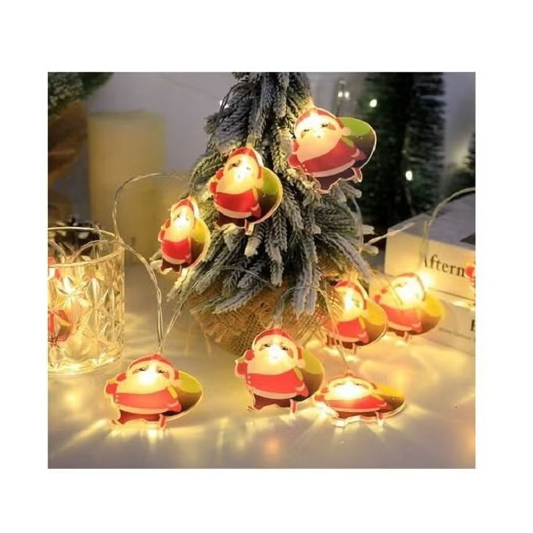 مصابيح LED لشجرة الكريسماس - سانتا كلوز - 10 قطع