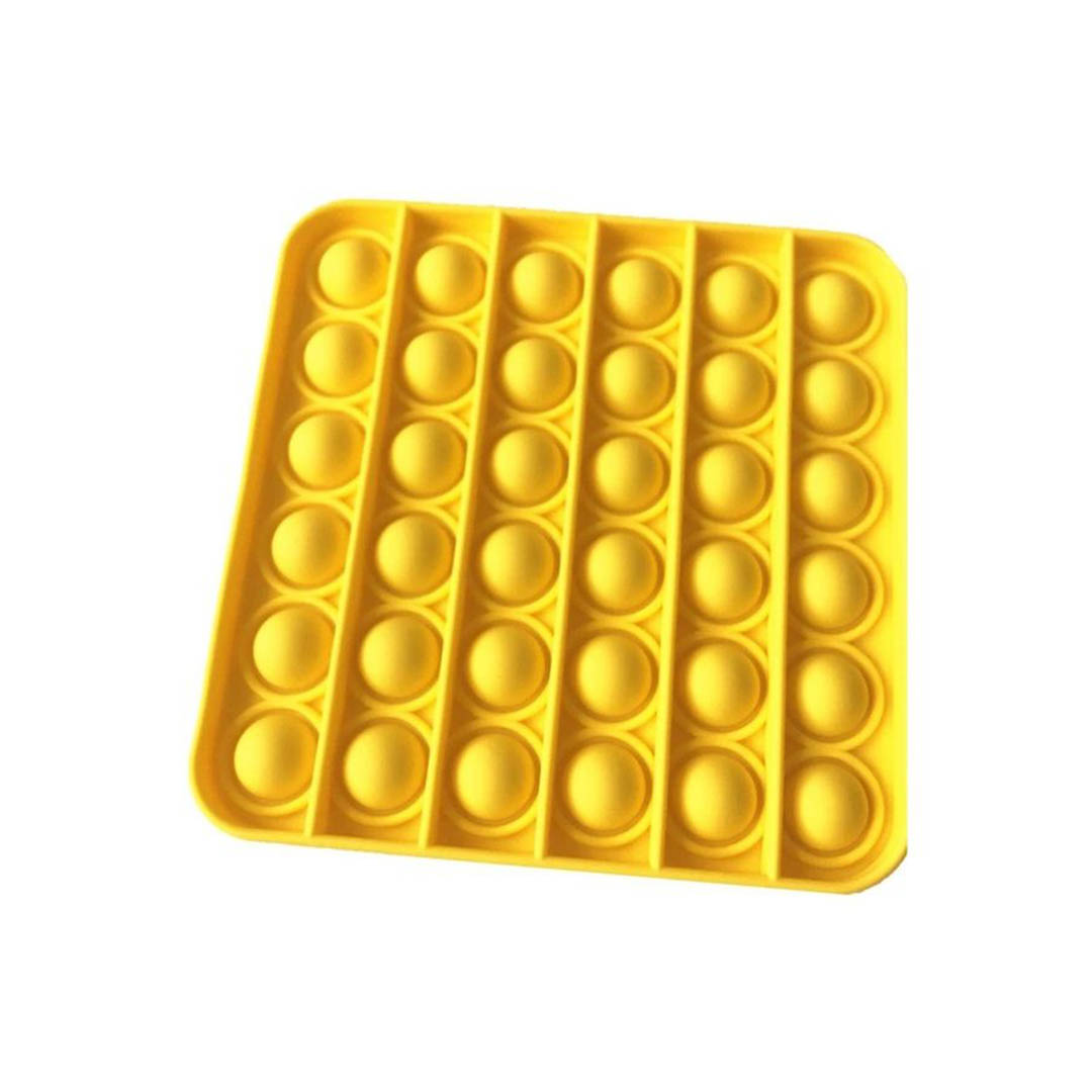 لعبة بوب ات مربعة سيليكون للأطفال - أصفر