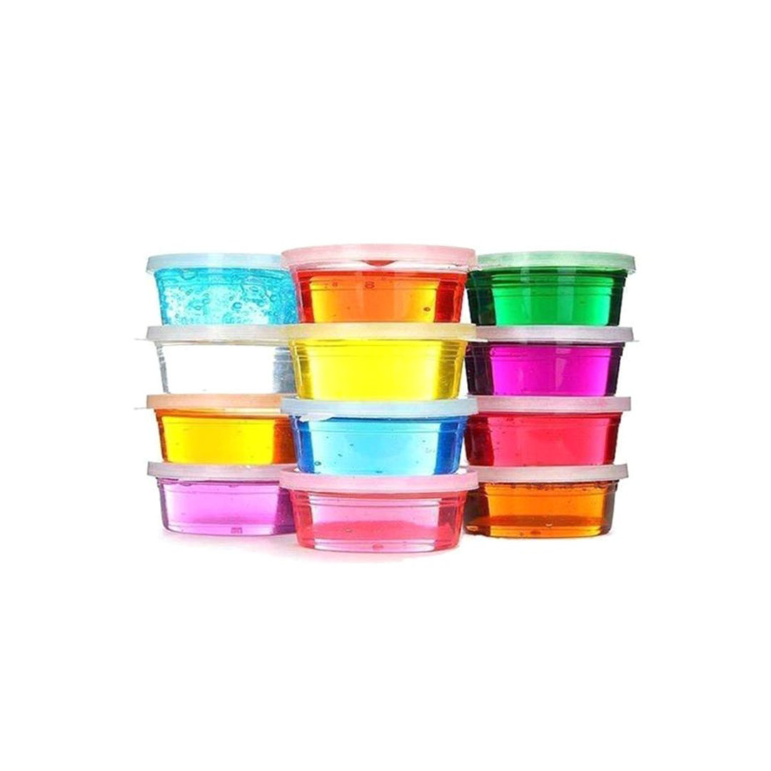 علب سلايم شفاف - 12 قطعة