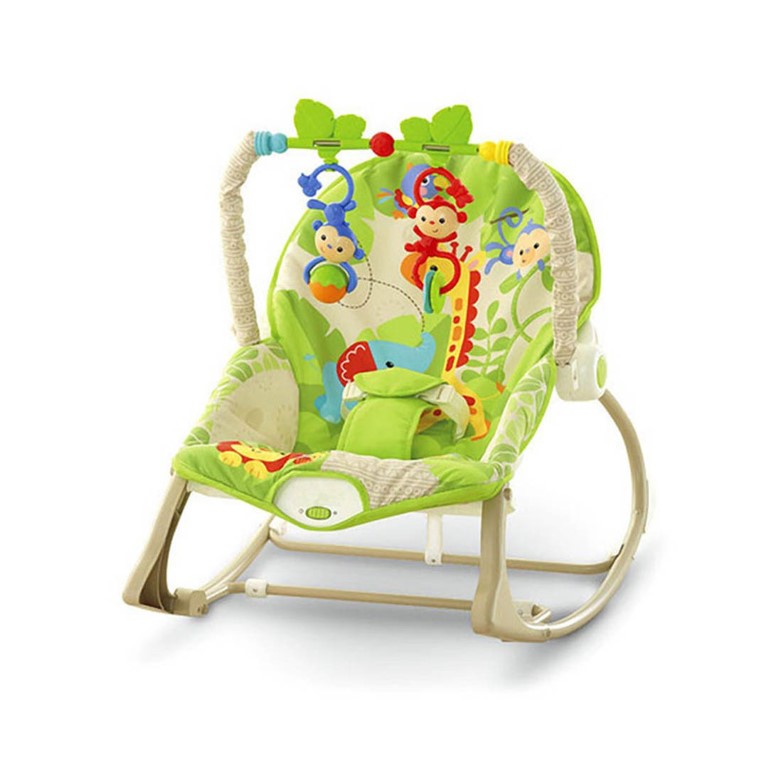 كرسي هزاز للأطفال حديثي الولادة - أخضر