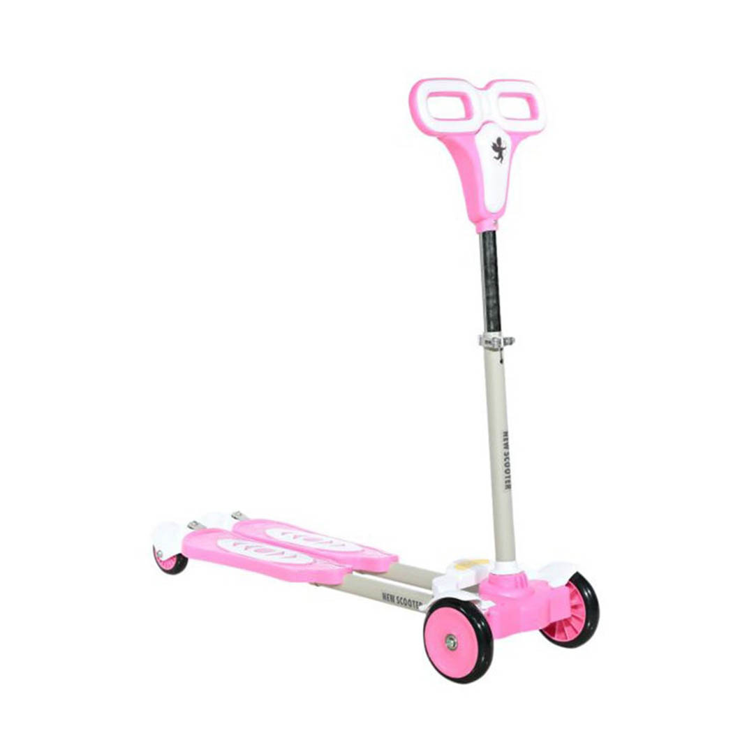 سكوتر دفع للأطفال - 4 عجلة - بينك