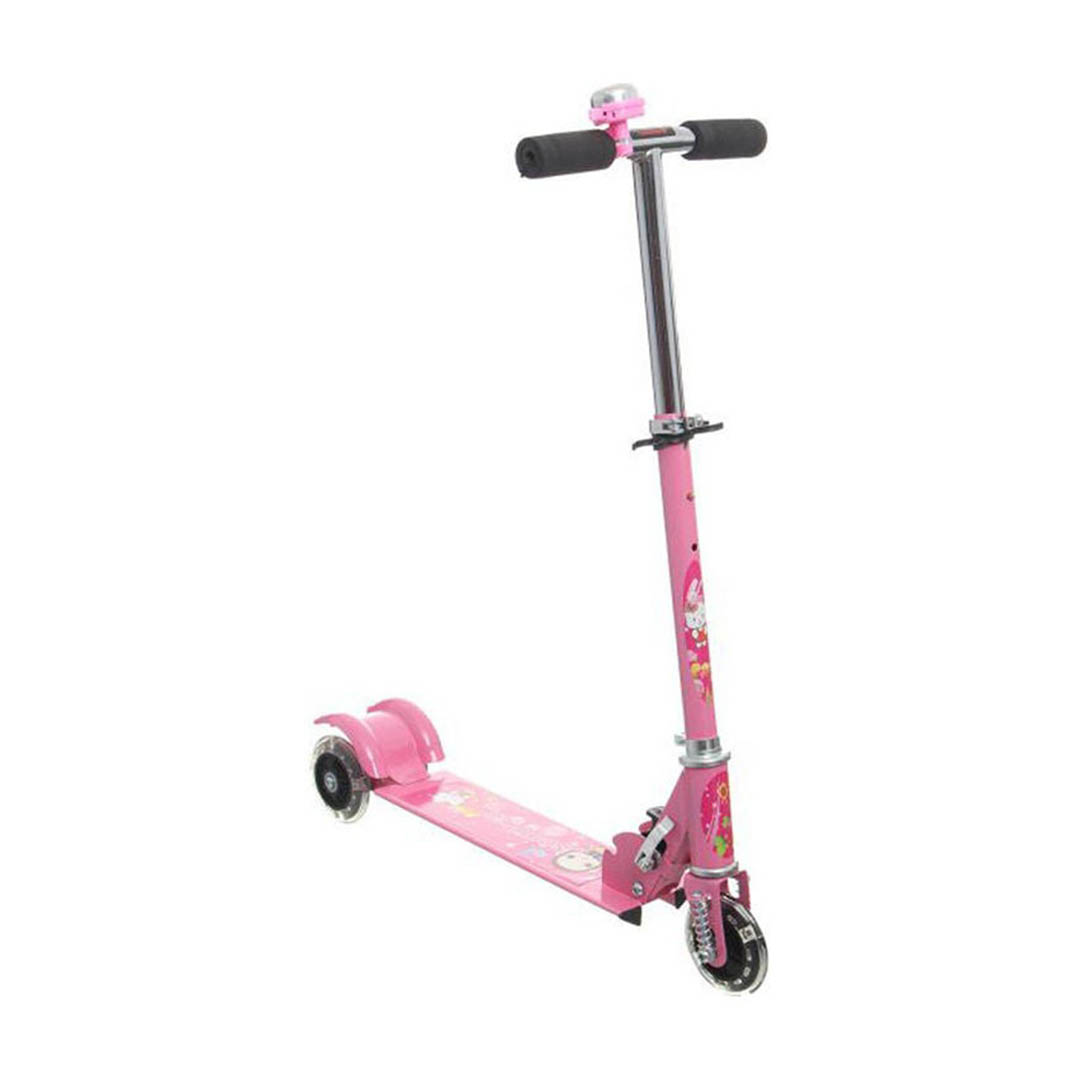 سكوتر للأطفال قابل للطي- 3 عجلات - بينك
