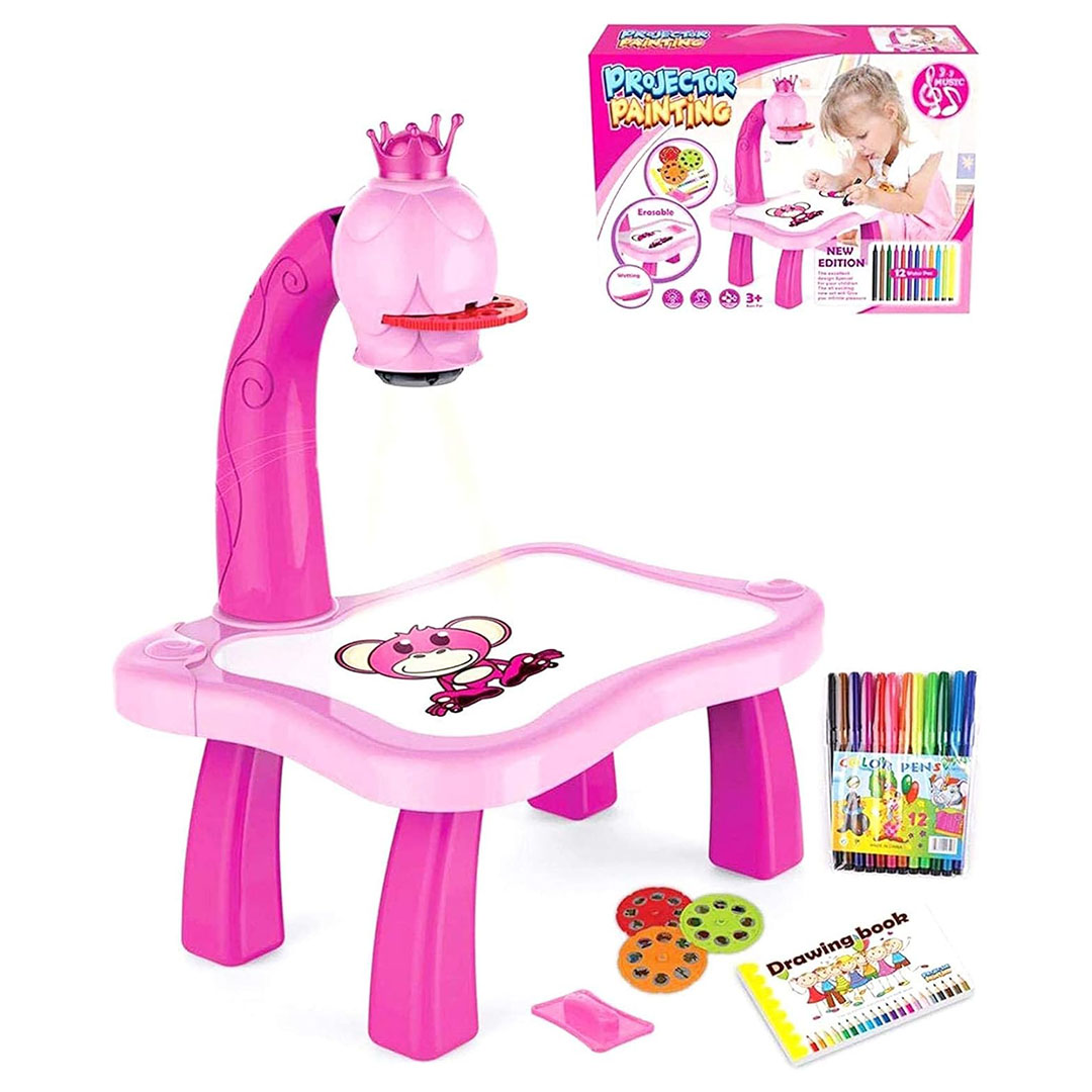 بروجيكتور مع سبورة للأطفال - بينك