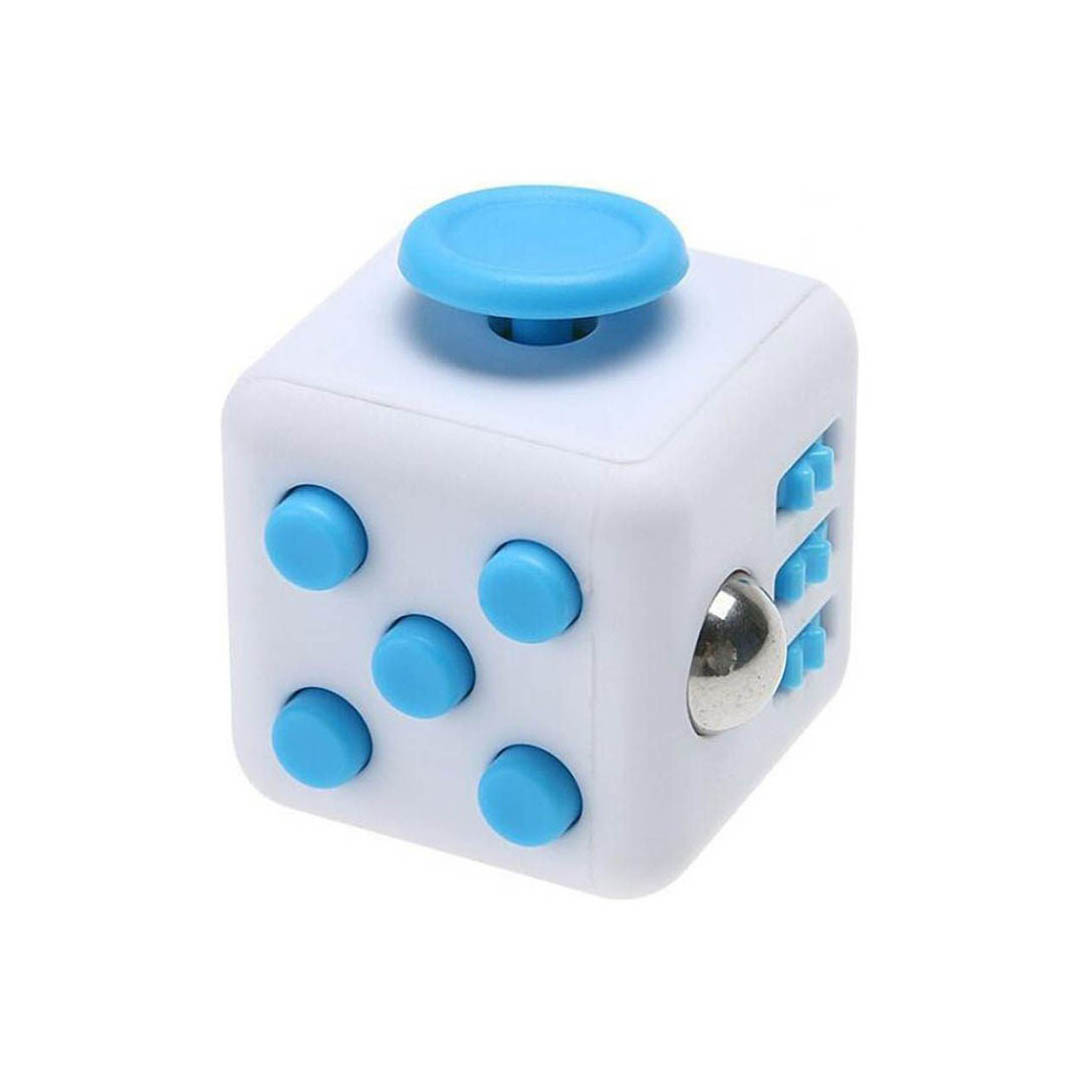 لعبة ألغاز فيدجيت مربعة لتخفيف التوتر - أبيض/لبني