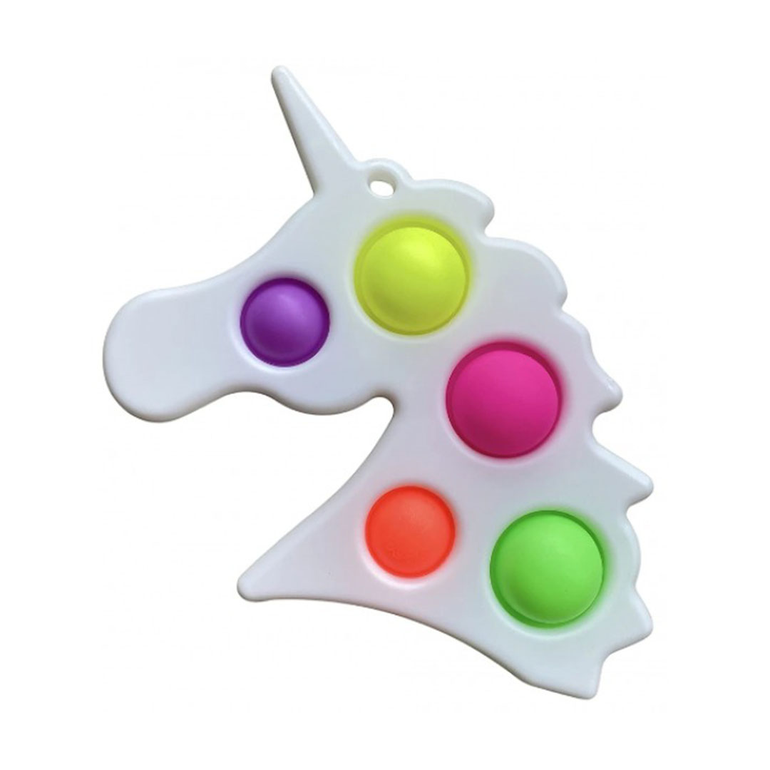 لعبة بوب ات شكل وحيد القرن للأطفال - أبيض