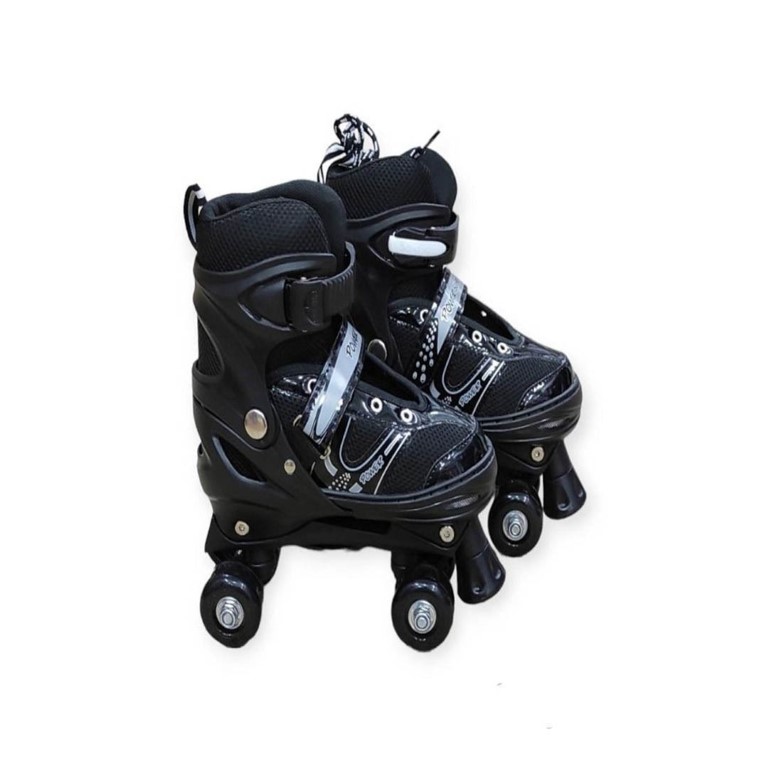 جزمة تزلج للأطفال - 4 عجلة - أسود