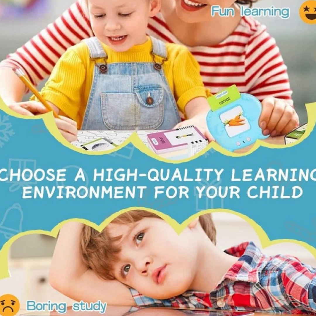 بطاقات فلاش الناطقة باللغة العربي والانجلزية للأطفال - لبني