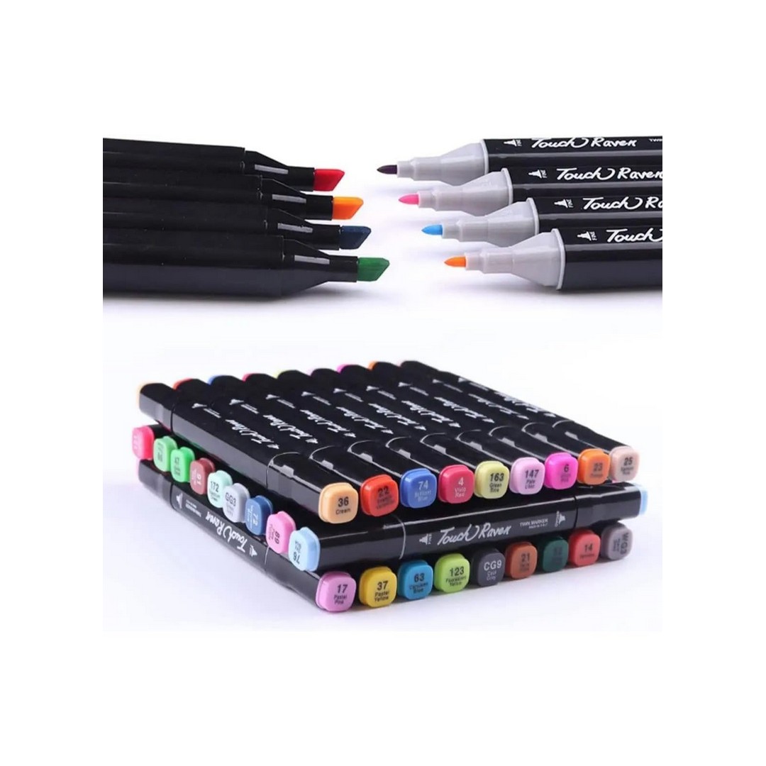 طقم أقلام ماركر مزدوجة الرأس - 36 لون