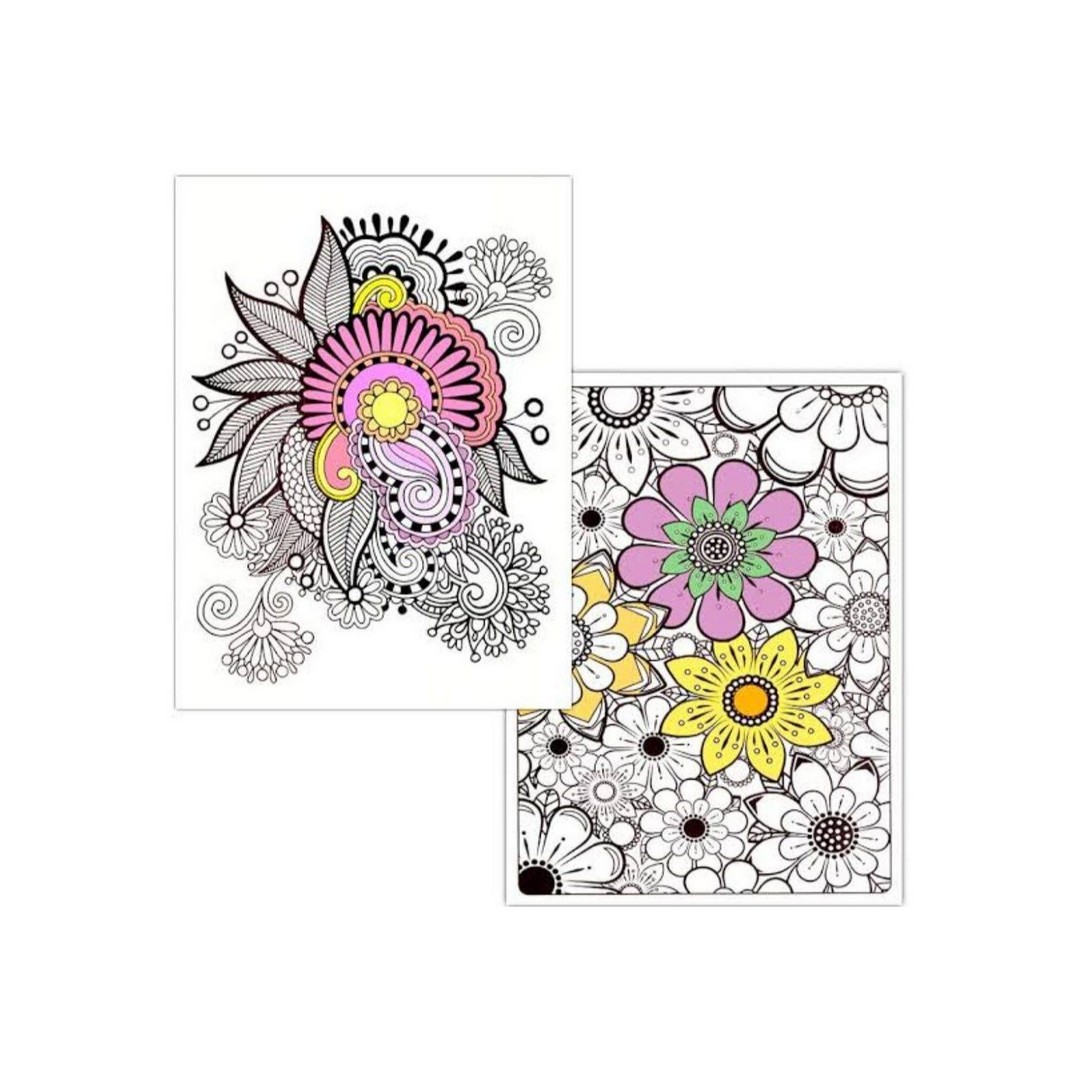 كتاب تلوين مانديلا - Flowers - متعدد الألوان