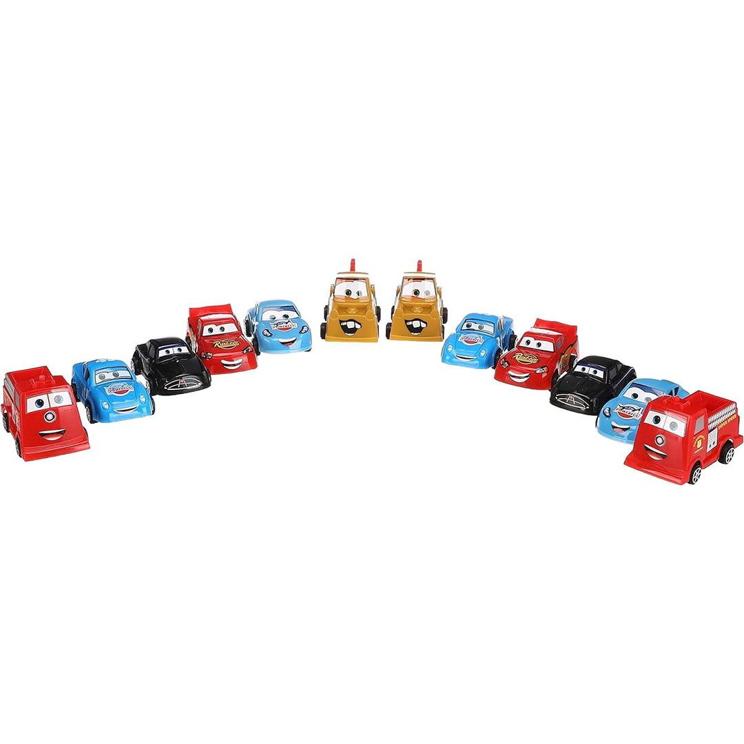 عربيات سباق بلاستيك صغيرة - 12 عربية