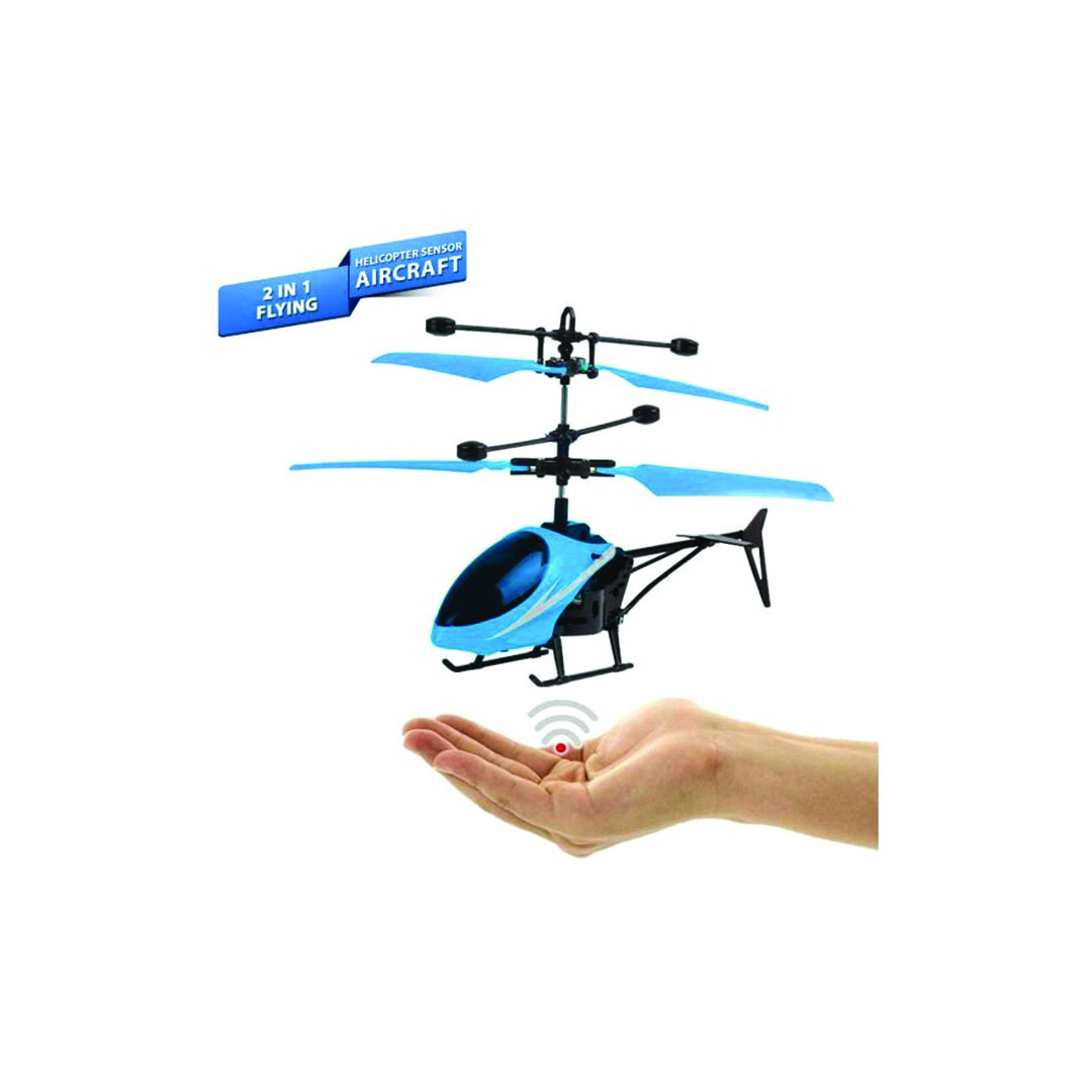 طائرة هليكوبتر مع جهاز تحكم عن بعد - أزرق