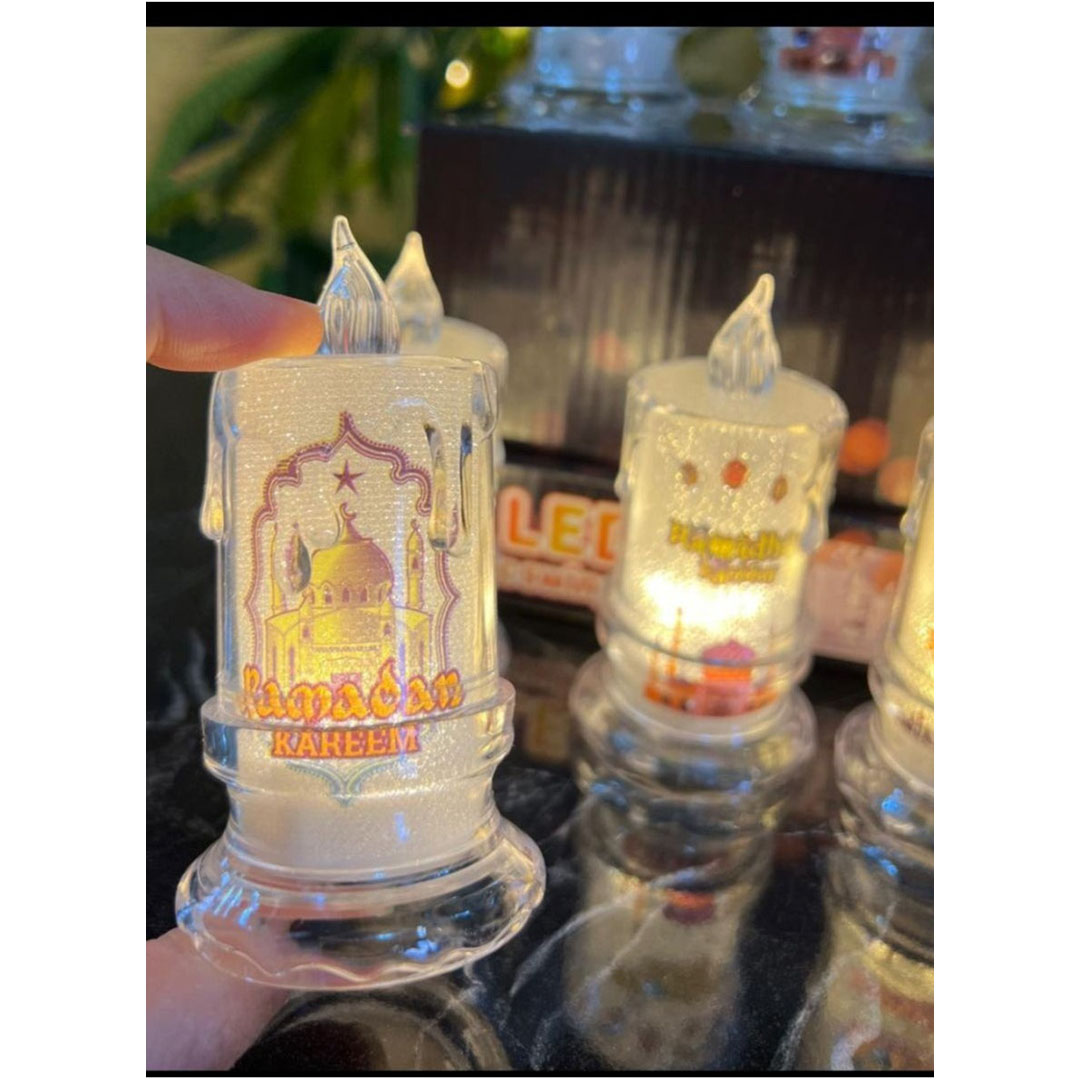 شمعة مضيئه LED - أبيض - 3 قطعه