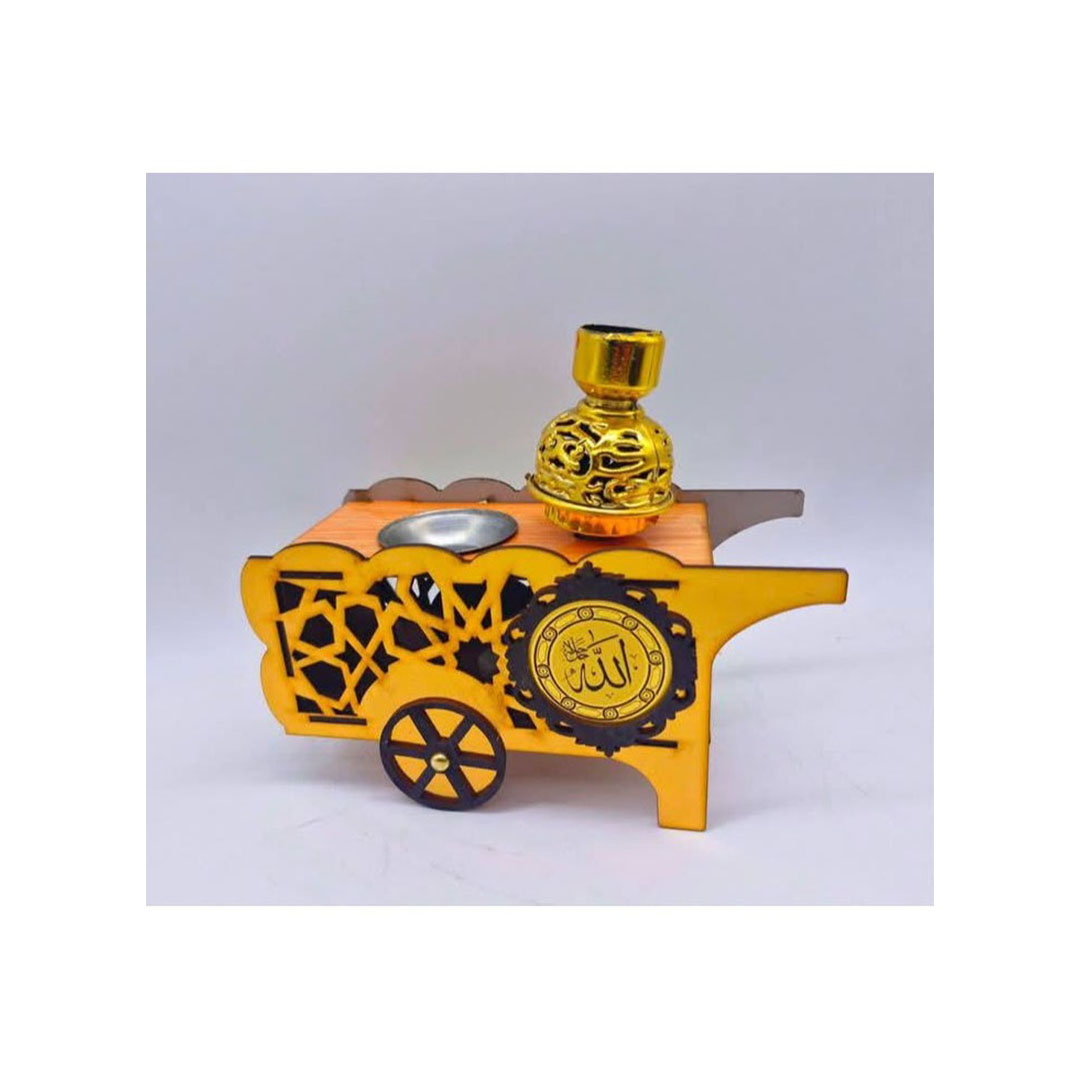 مبخرة شكل مدفع عربة فول رمضان - ذهبي