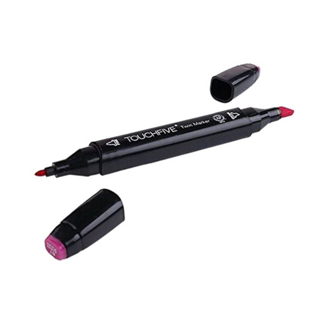 أقلام ماركر برأسين مع حقيبة حمل - 60 قطعة