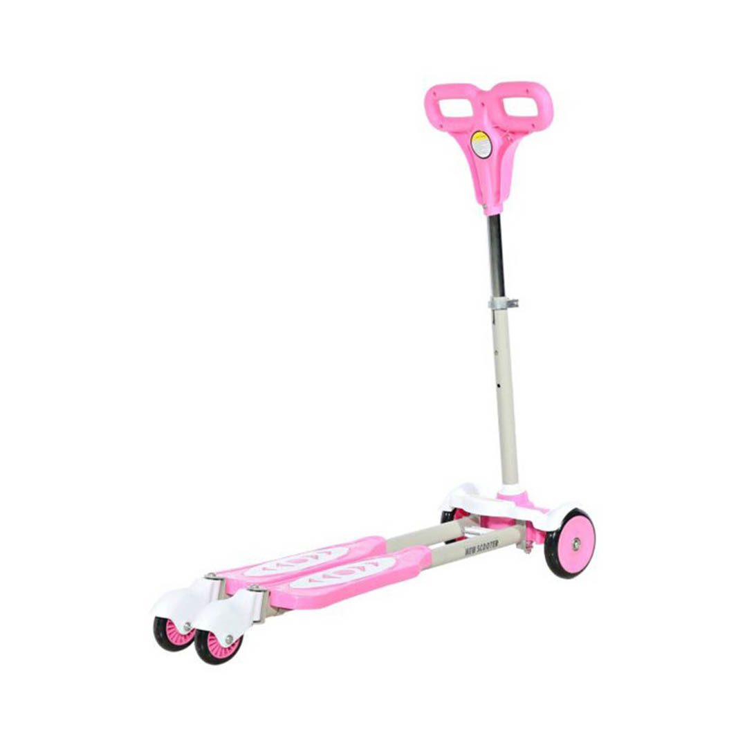 سكوتر دفع للأطفال - 4 عجلة - بينك