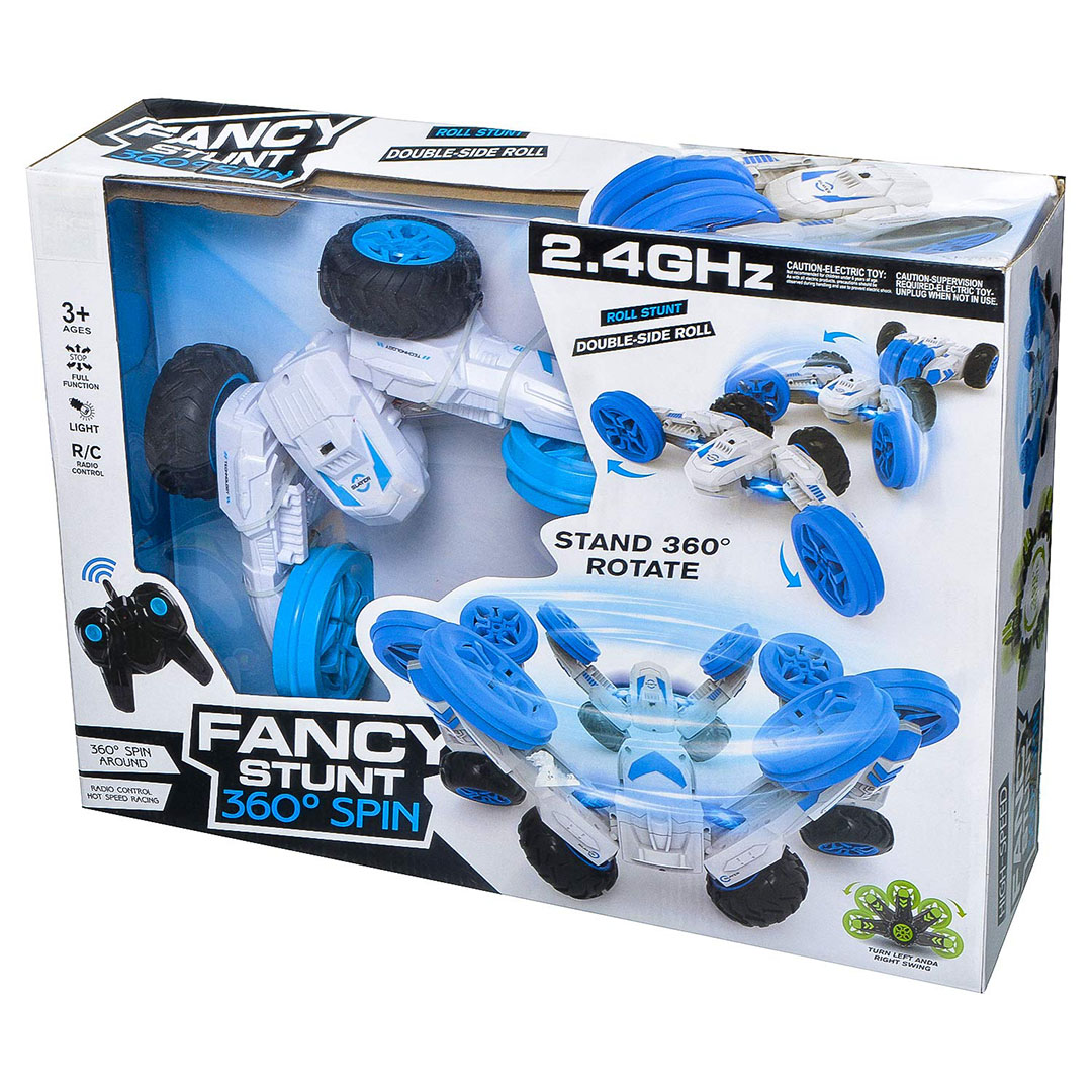 لعبة سيارة بجهاز تحكم عن بعد بزاوية 360 درجة - أبيض