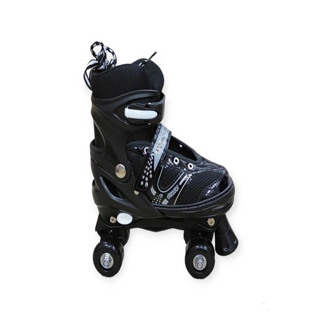 جزمة تزلج للأطفال - 4 عجلة - أسود