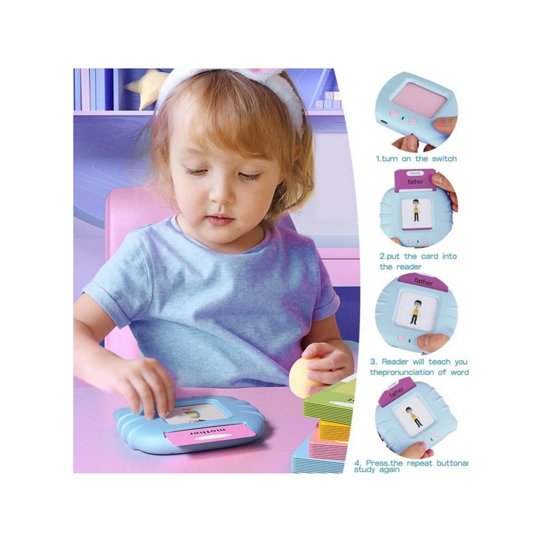 بطاقات فلاش الناطقة باللغة العربي والانجلزية للأطفال - لبني