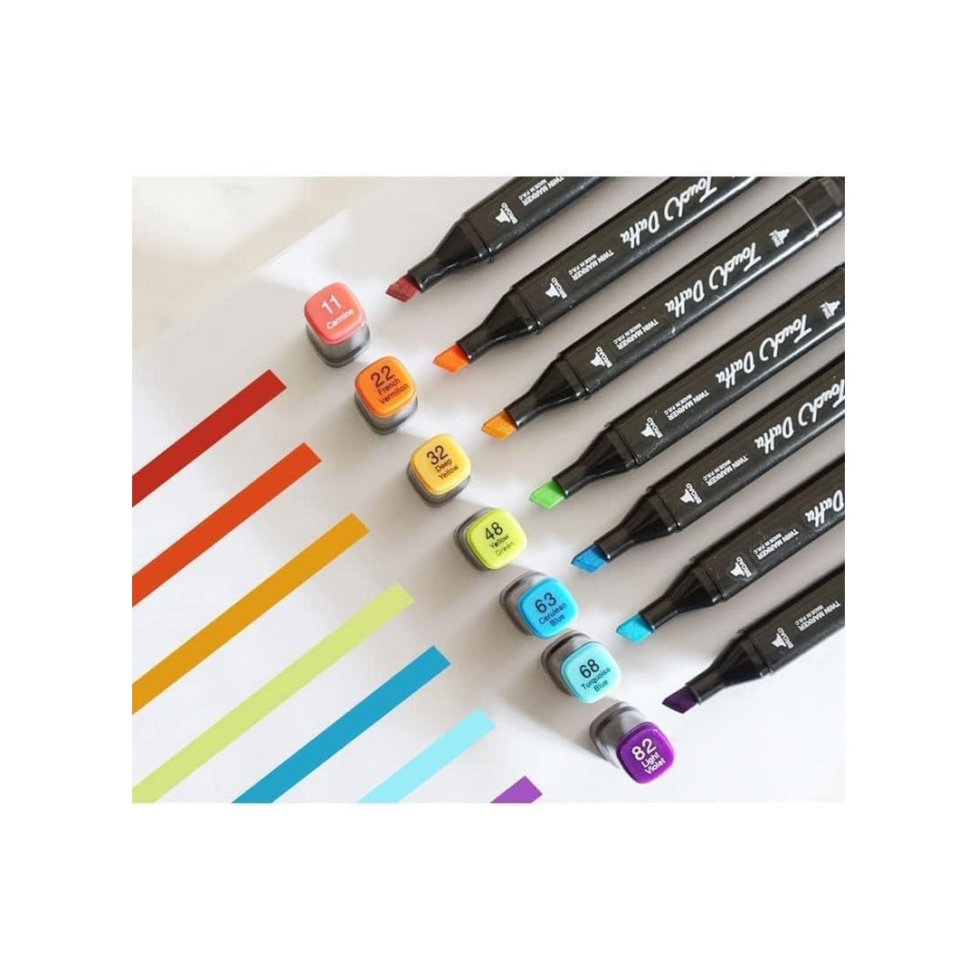 طقم أقلام ماركر مزدوجة الرأس - 36 لون