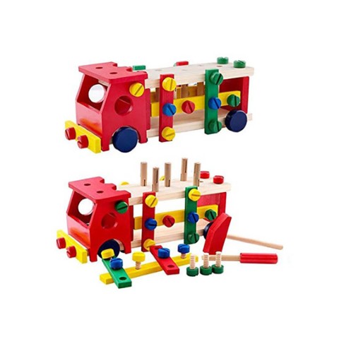 لعبة مكعبات بناء تعليمية 2 في 1