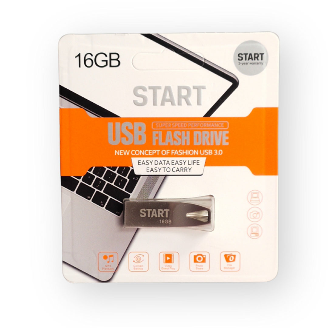 فلاشة فائق السرعة USB 3.0 - 16 جيجابايت - فضي