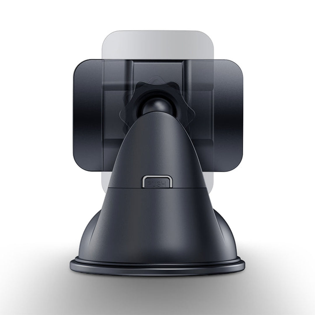 Jr-Ok1 حامل هاتف بكوب شفط - أسود/رمادي