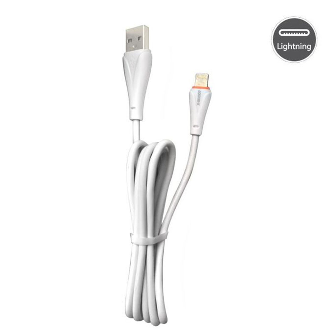 كابل USB / Lightining للشحن السريع - 2.4 أمبير - أبيض