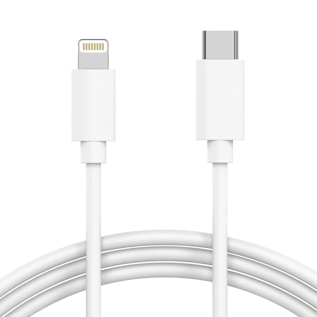 كابل شحن USB-C / Lightining - أبيض