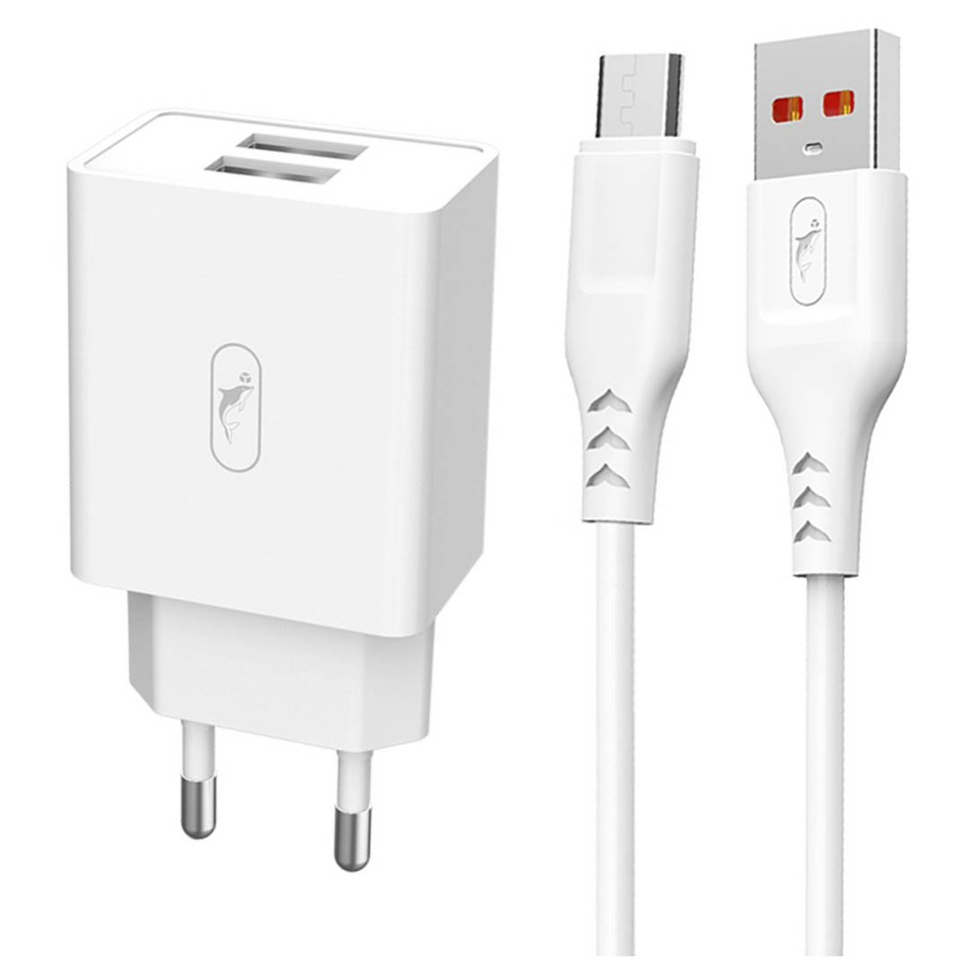 SC30V شاحن كامل مع كابل Micro - مخرج 2 - أبيض