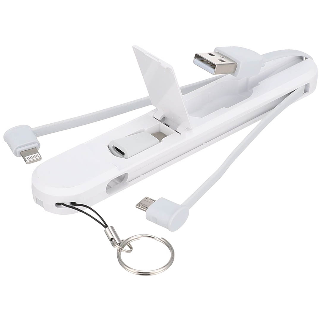 LC130 كابل شاحن 3*1 - أبيض