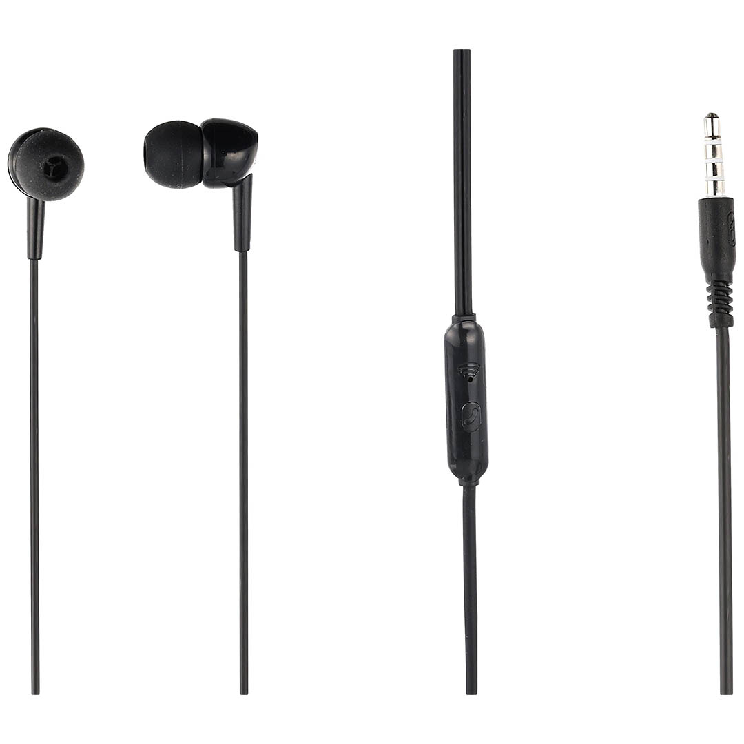 سماعة داخل الأذن سلكية - أسود