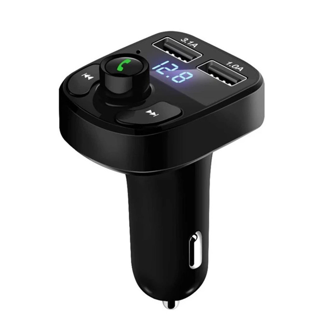 شاحن سيارة - 2 منفذ - أسود